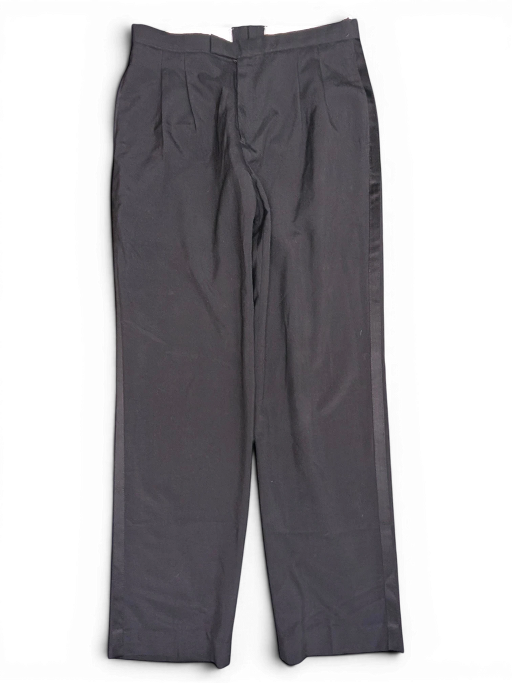 JAKE & IPI black formal tuxedo trousers with side satin stripe detail