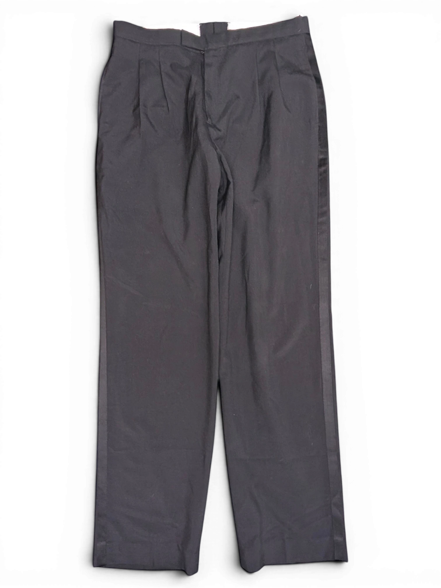JAKE & IPI black formal tuxedo trousers with side satin stripe detail