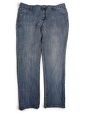 JAKE & IPI CJ Banks W16 blue denim jeans with subtle side embroidery and a classic straight leg fit