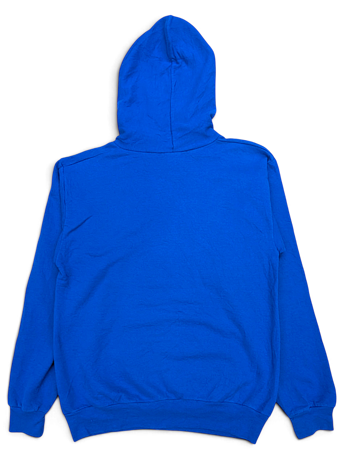 JAKE & IPI blue Donald Duck hoodie viewed from the back, featuring a simple pullover design and hood.