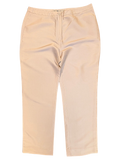 JAKE & IPI Blunauta ivory pure silk trousers with a relaxed wide-leg silhouette and fluid drape.