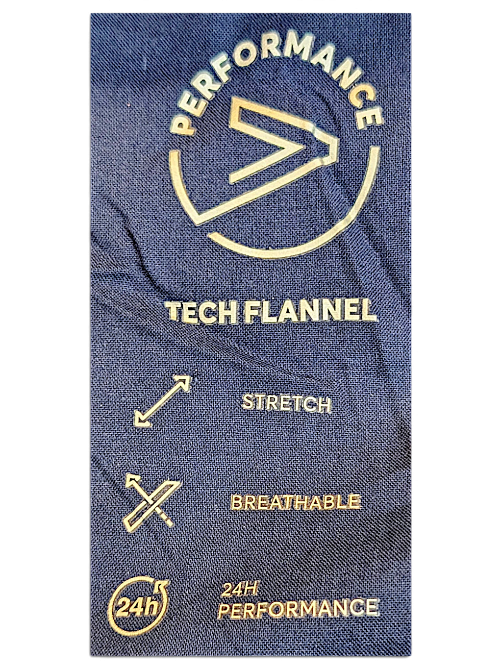 JAKE & IPI navy BOSS velour track pants fabric label detailing tech flannel stretch and breathable performance features