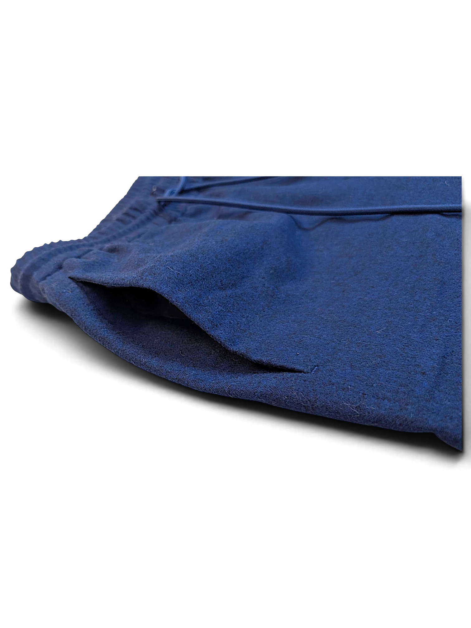 JAKE & IPI BOSS navy velour track pants featuring a soft textured finish and side pocket detail