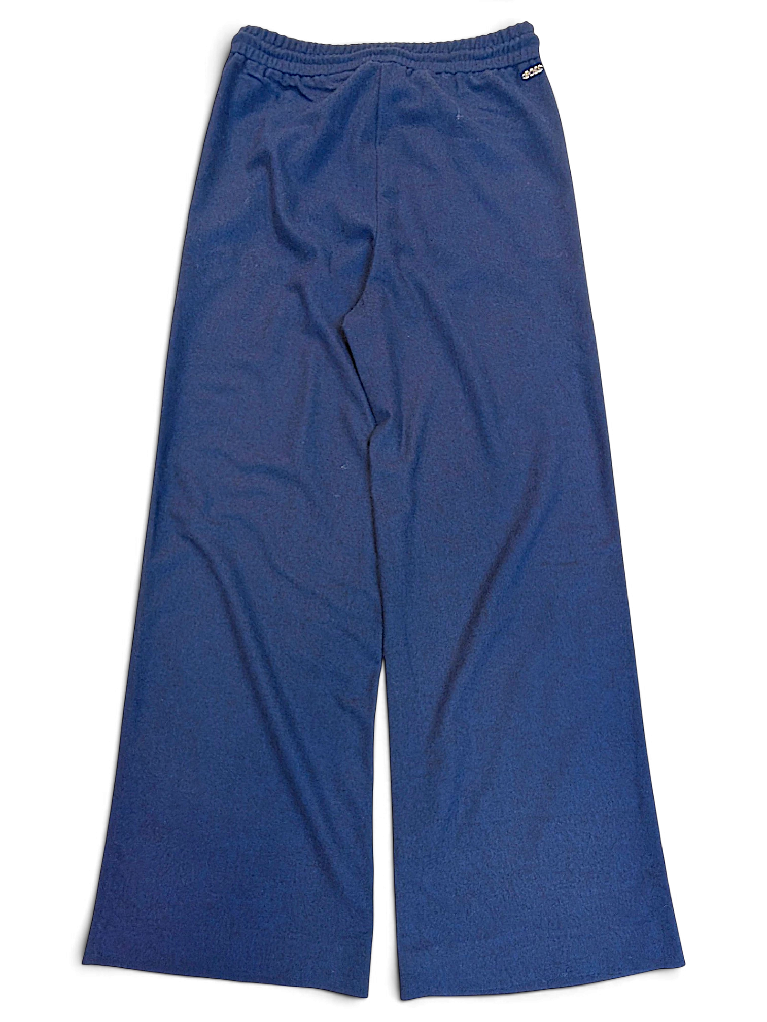JAKE & IPI pre-owned BOSS navy velour track pants with an elasticated waist and tonal branding in good condition.