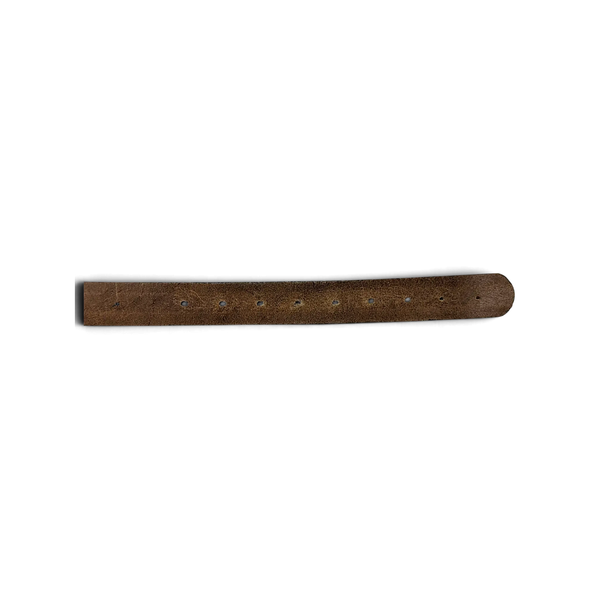 JAKE & IPI brown leather belt featuring a textured finish and evenly spaced adjustment holes
