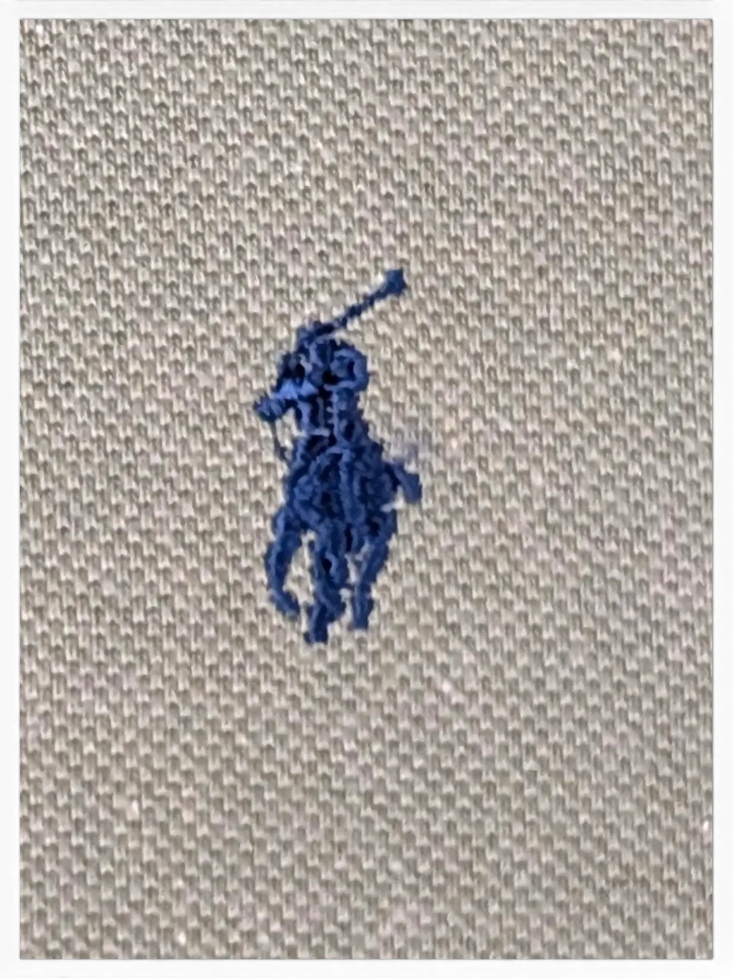 JAKE & IPI pre-owned brown Polo Ralph Lauren piqué polo shirt with navy blue embroidered pony logo