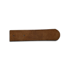 JAKE & IPI brown suede leather belt strap with visible adjustment holes on a white background