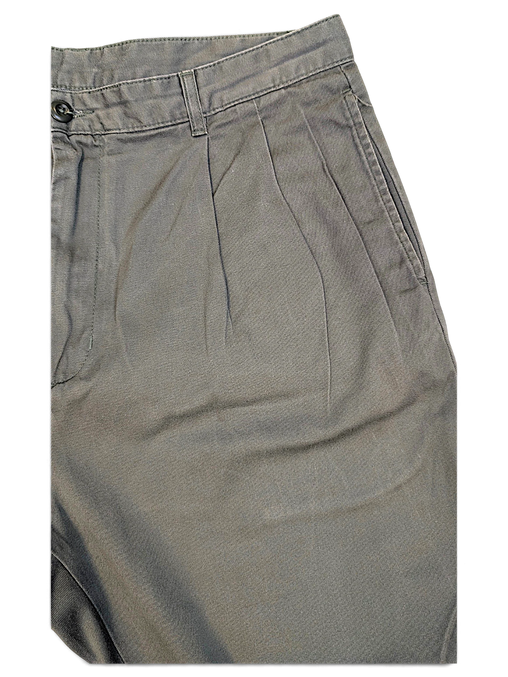 JAKE & IPI Carhartt Salford work pants in faded green cotton with pleated front detail