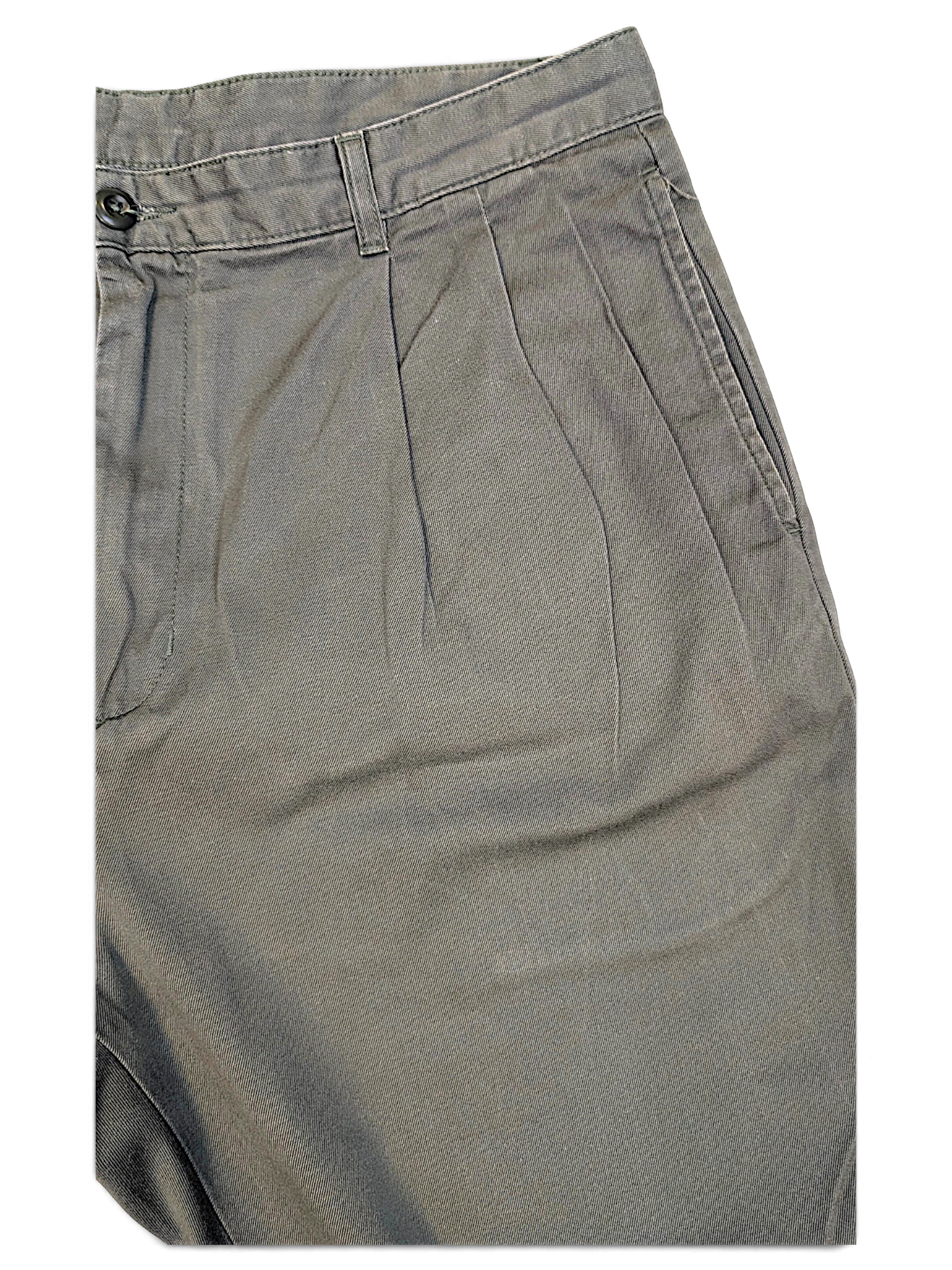 JAKE & IPI Carhartt Salford work pants in faded green cotton with pleated front detail