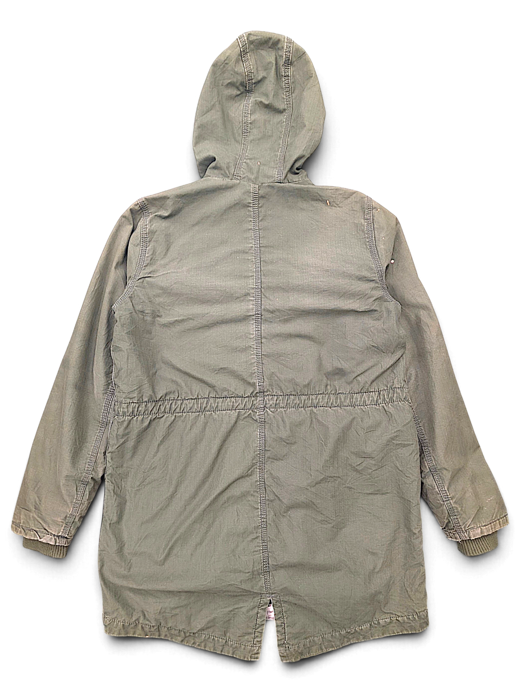 Carhartt Green Hooded Utility Parka – S; back view (image 2 of 8).