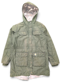 Carhartt Green Hooded Utility Parka – S; front view (image 1 of 8).