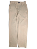 JAKE & IPI Cedarwood State beige cotton chinos with a flat front and straight leg design.