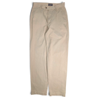 JAKE & IPI Cedarwood State beige cotton chinos with a flat front and straight leg design.