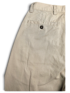 JAKE & IPI Cedarwood State beige cotton chinos with a rear buttoned pocket detail.