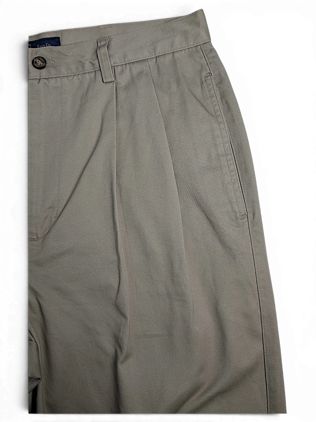 JAKE & IPI Cedarwood State beige cotton trousers with double front pleats and a straight leg easy fit design.