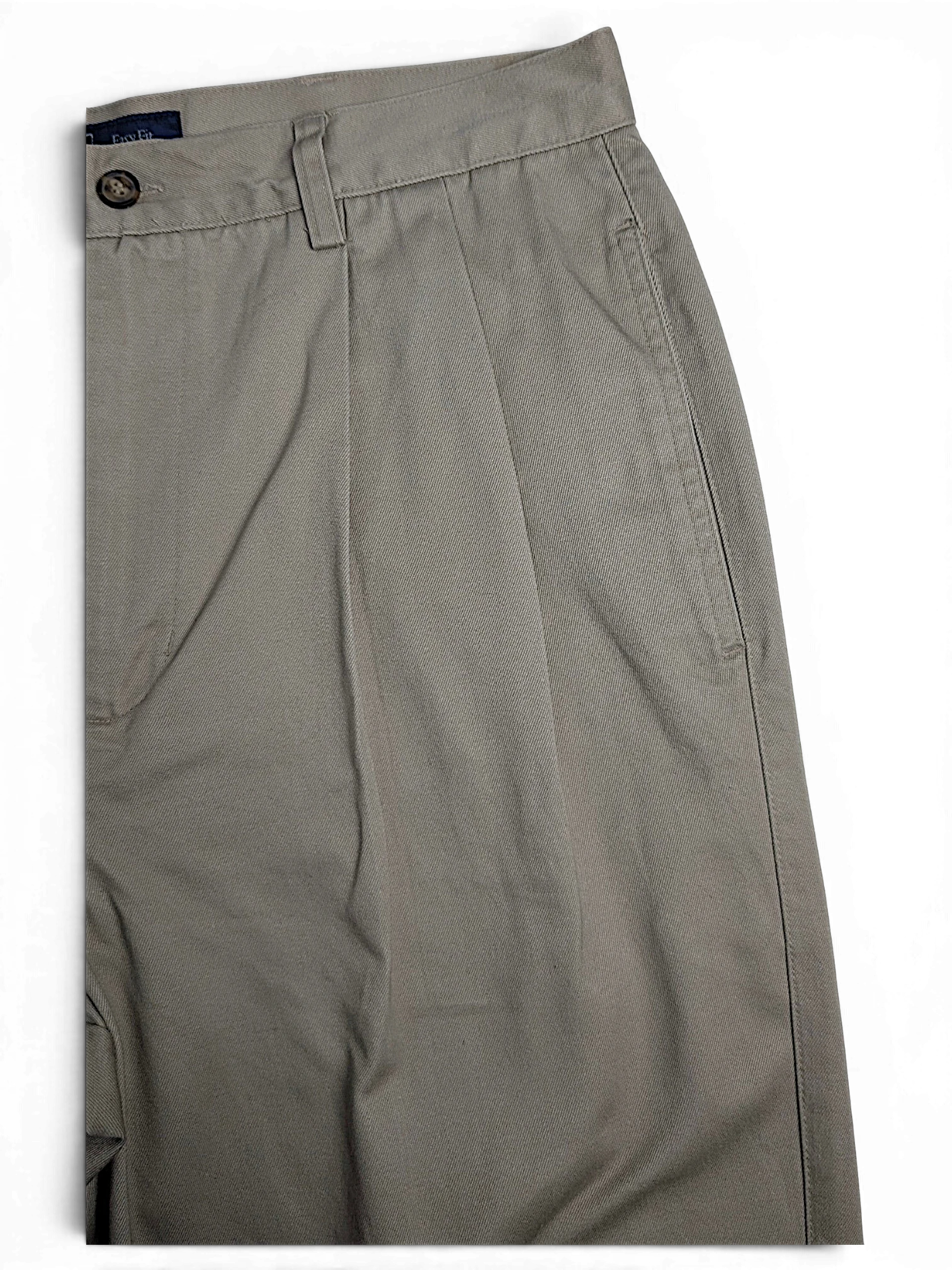 JAKE & IPI Cedarwood State beige cotton trousers with double front pleats and a straight leg easy fit design.