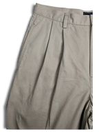 JAKE & IPI Cedarwood State beige cotton trousers featuring double front pleats and a classic straight leg fit.
