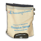 JAKE & IPI Champion Europe -merkkilappu tummansinisistä verkkareista, logo ja verkkosivutiedot