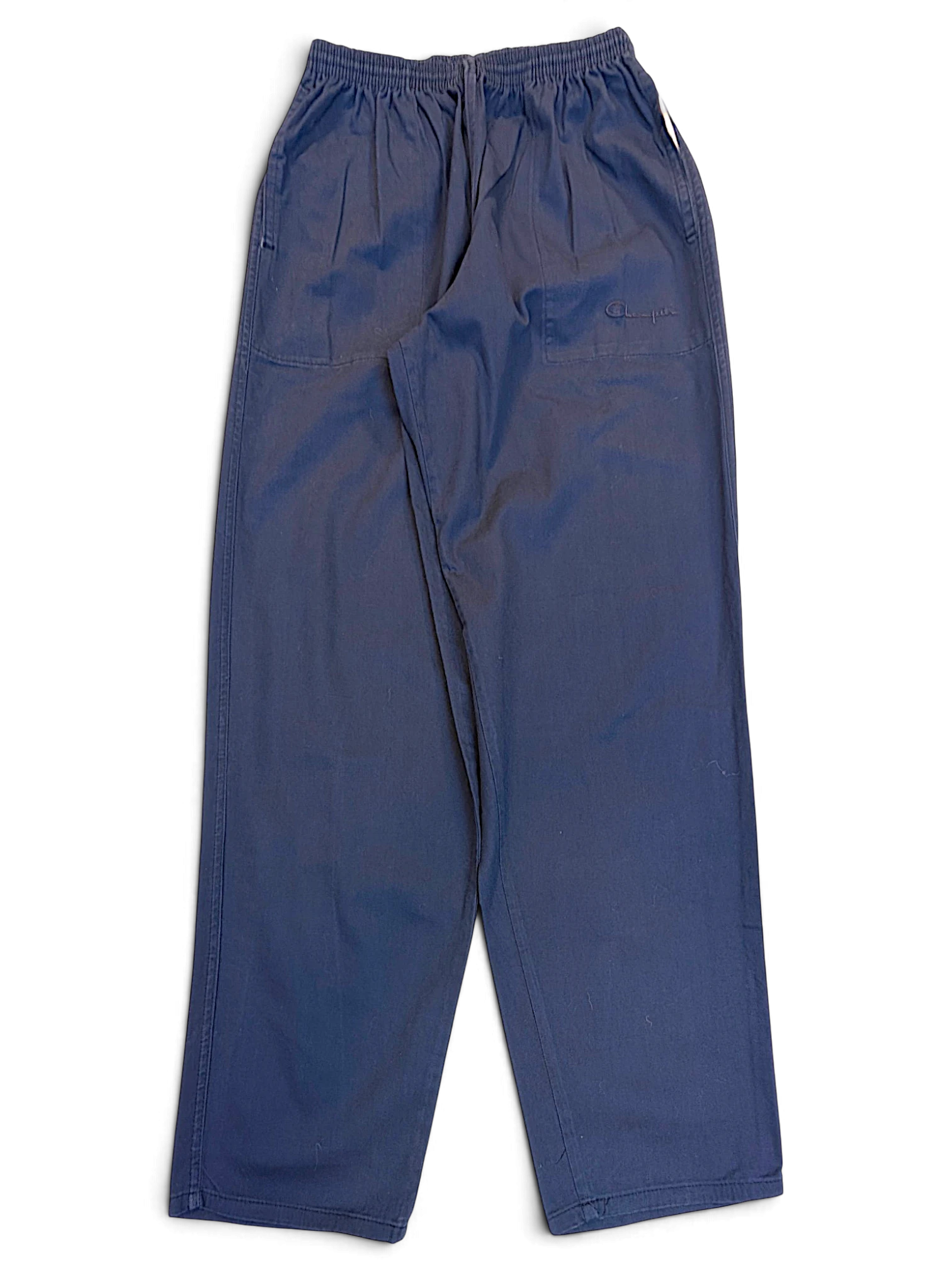 JAKE & IPI pre-owned Champion track pants in faded blue with a relaxed fit and elasticated waist.