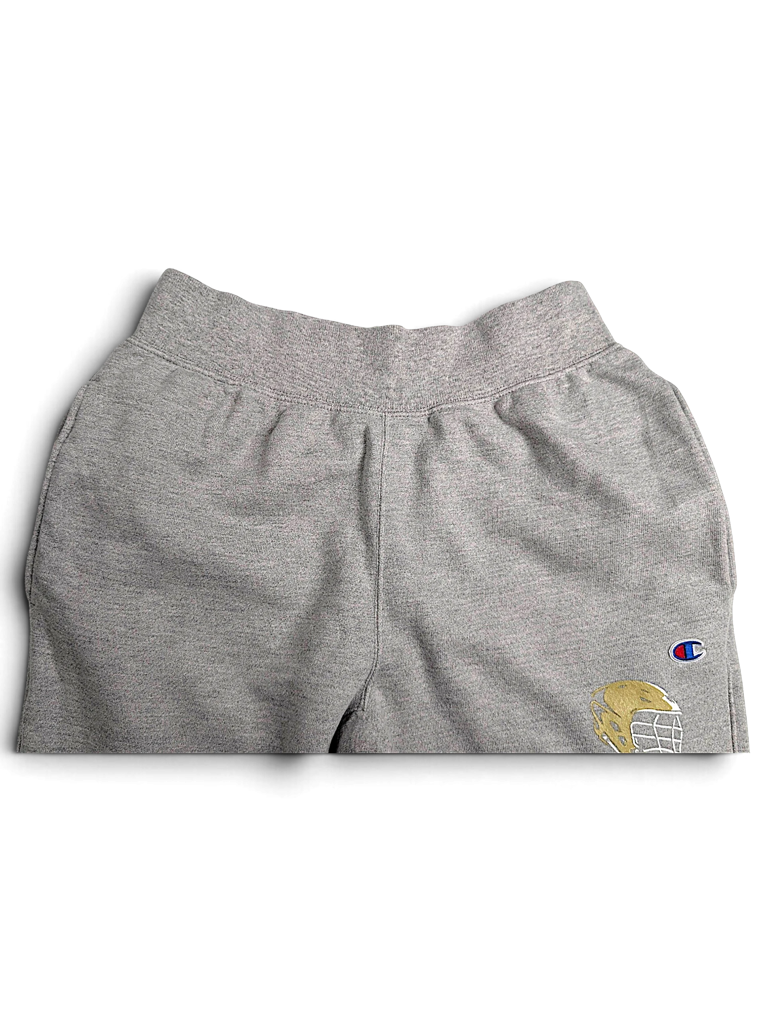 JAKE & IPI Champion Reverse Weave grey fleece joggers with Salesianum Lacrosse graphic and elastic waistband