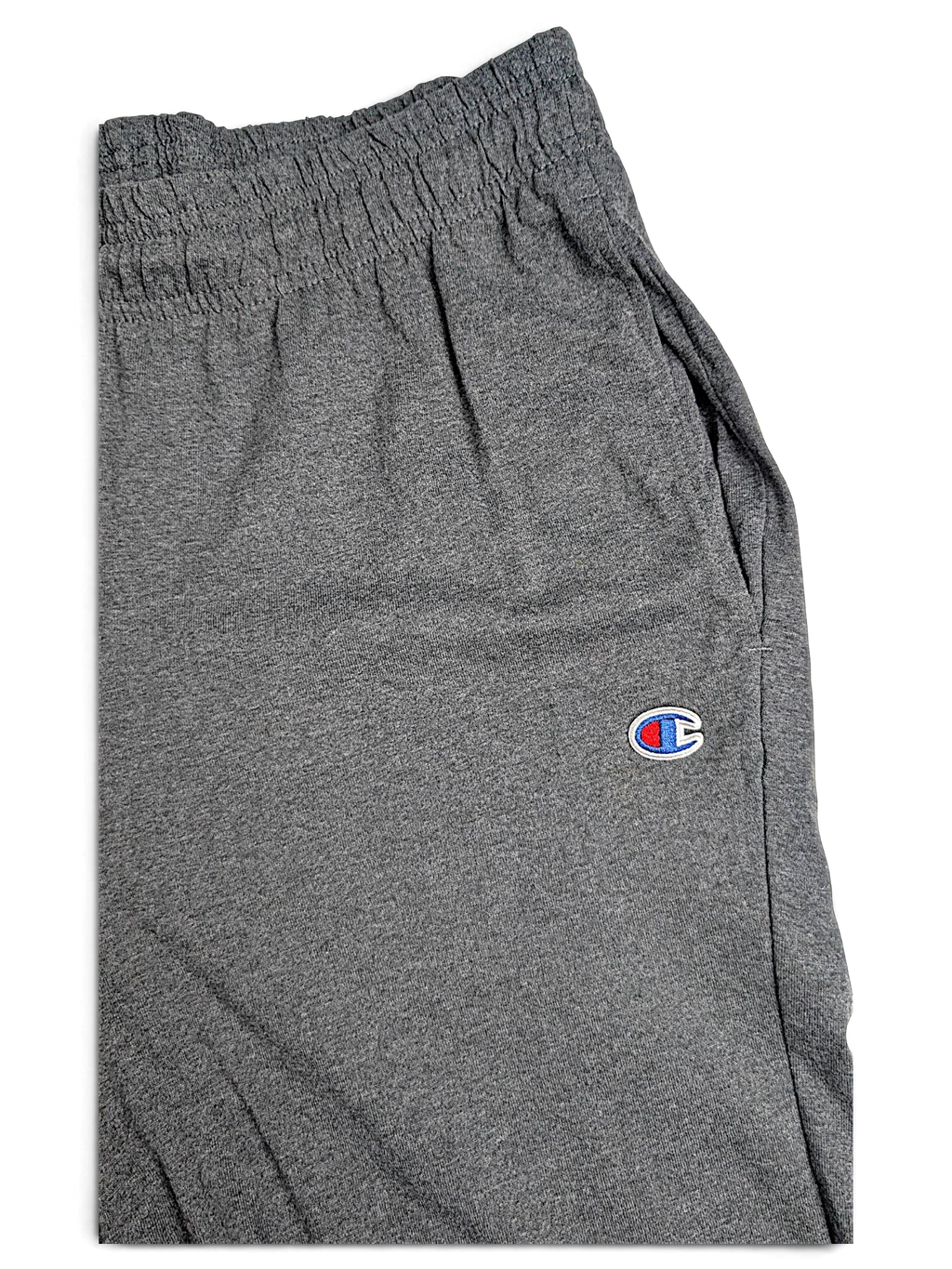 JAKE & IPI pre-owned Champion light grey cotton-blend fleece joggers with elastic drawstring waist and logo detail
