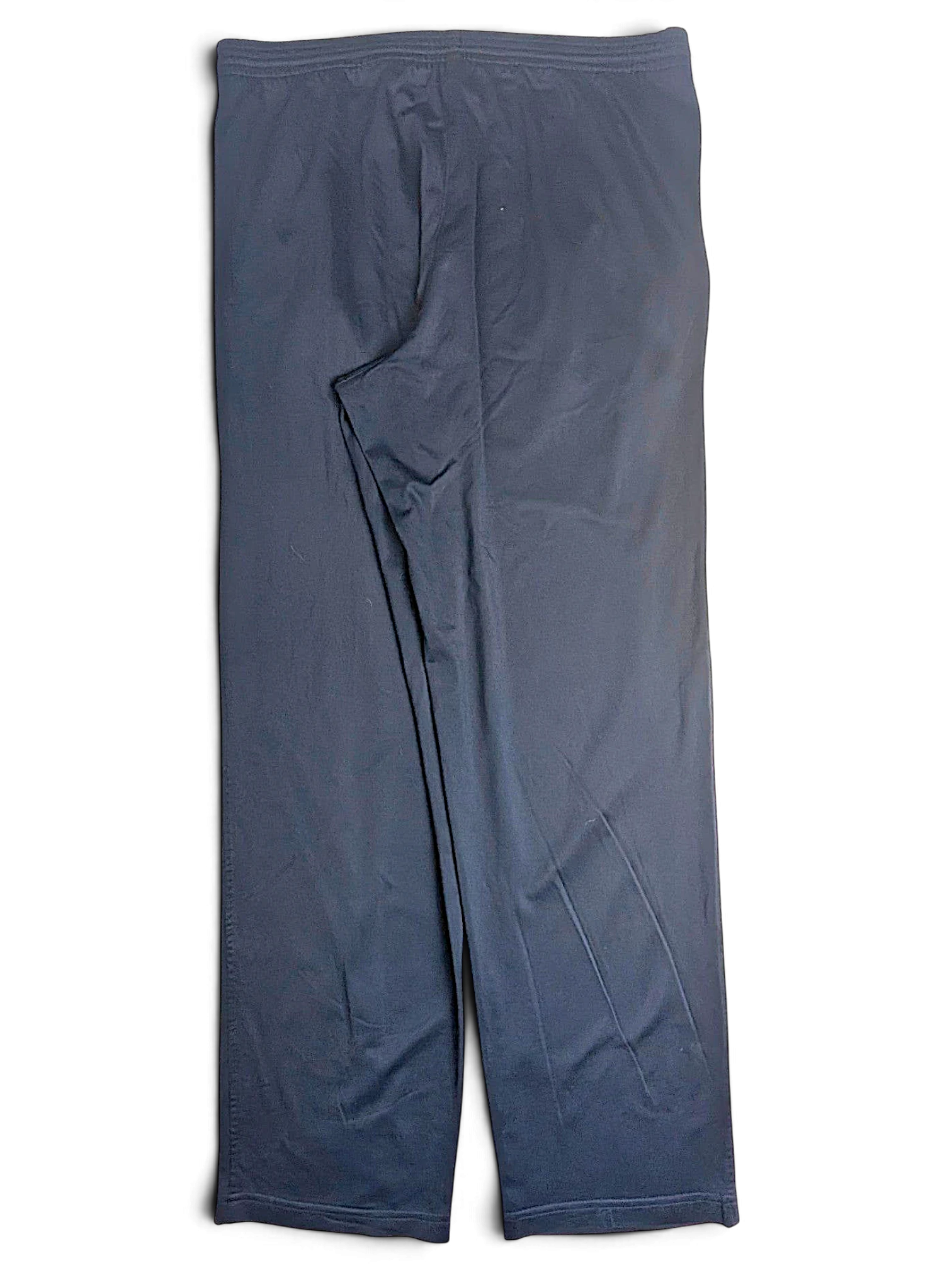 JAKE & IPI pre-owned Champion navy blue open-hem track pants with a comfortable relaxed fit.
