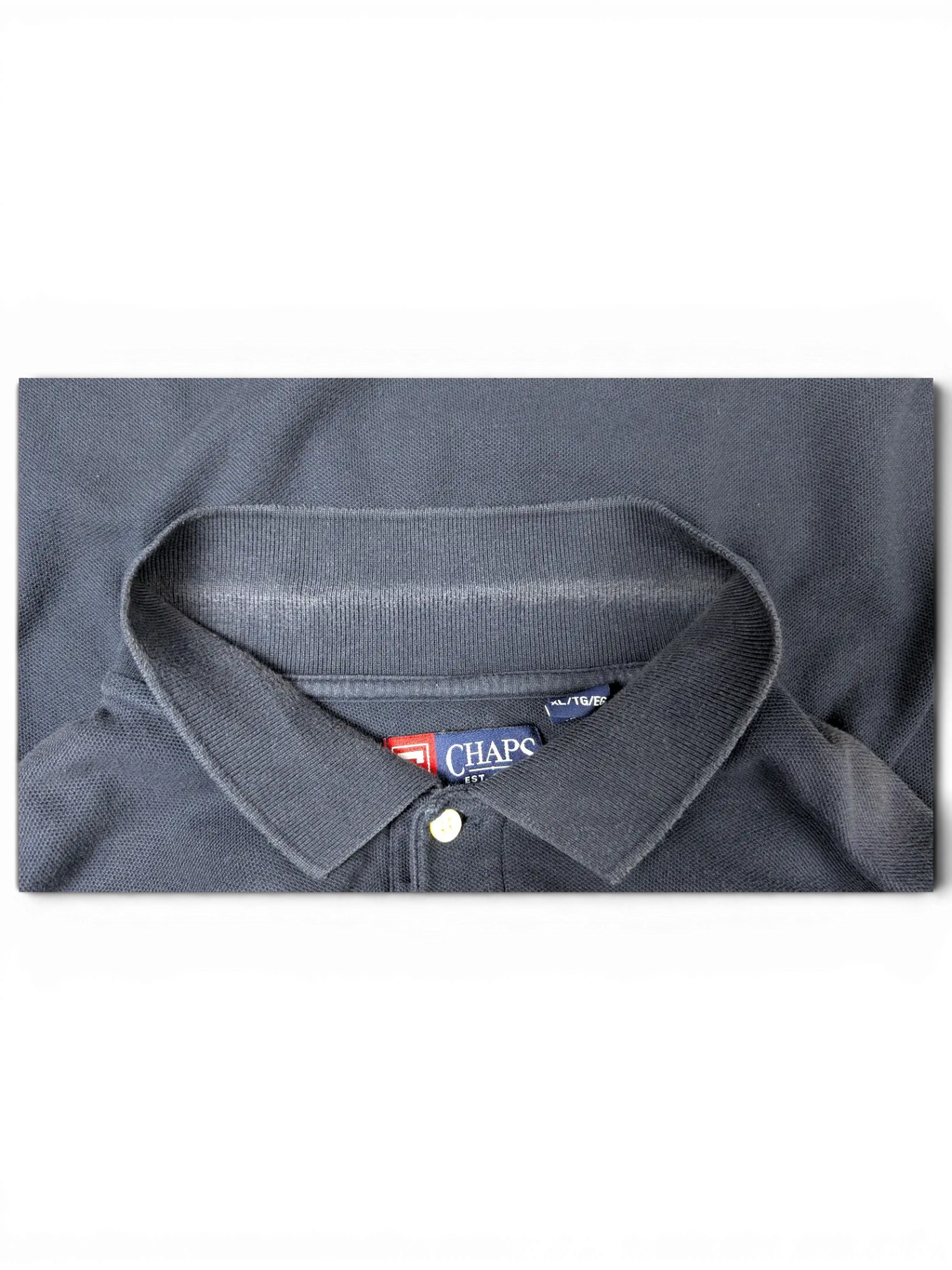 JAKE & IPI pre-owned navy Chaps polo shirt featuring a classic collar and embroidered brand label