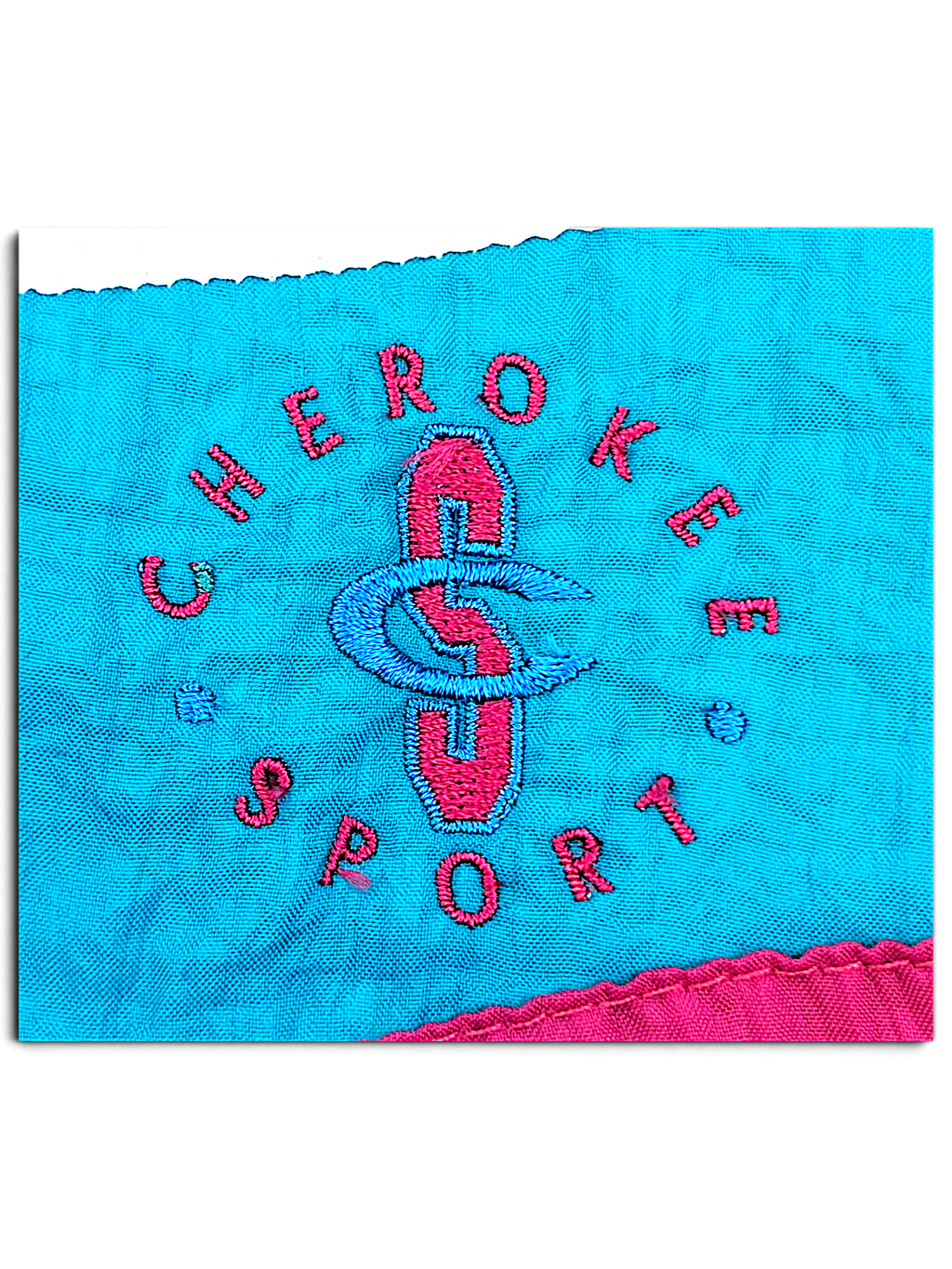Cherokee Sport Blue Colourblock Windbreaker; Embroidered Cherokee Sport logo and contrast panels.