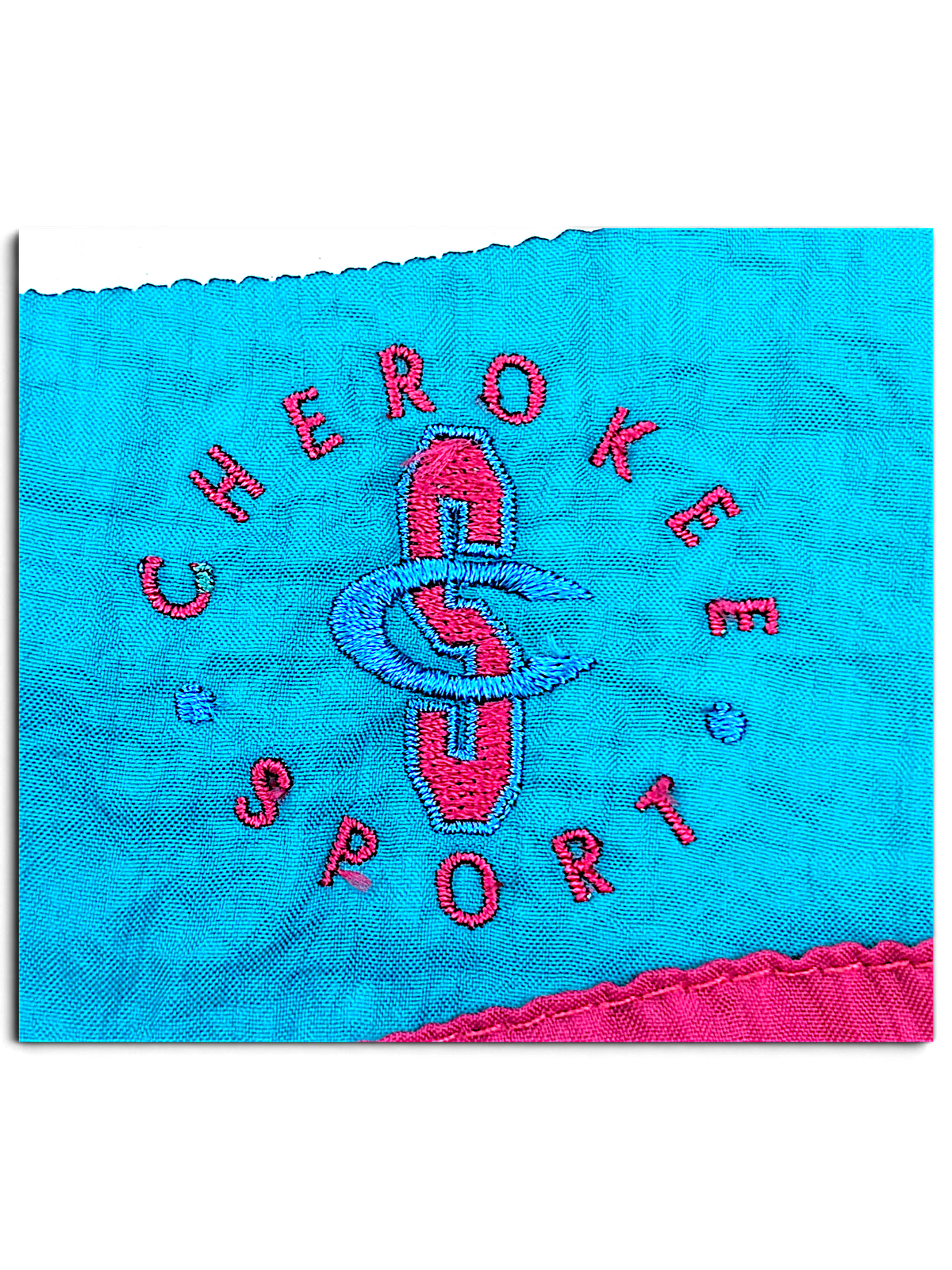Cherokee Sport Blue Colourblock Windbreaker; Embroidered Cherokee Sport logo and contrast panels.