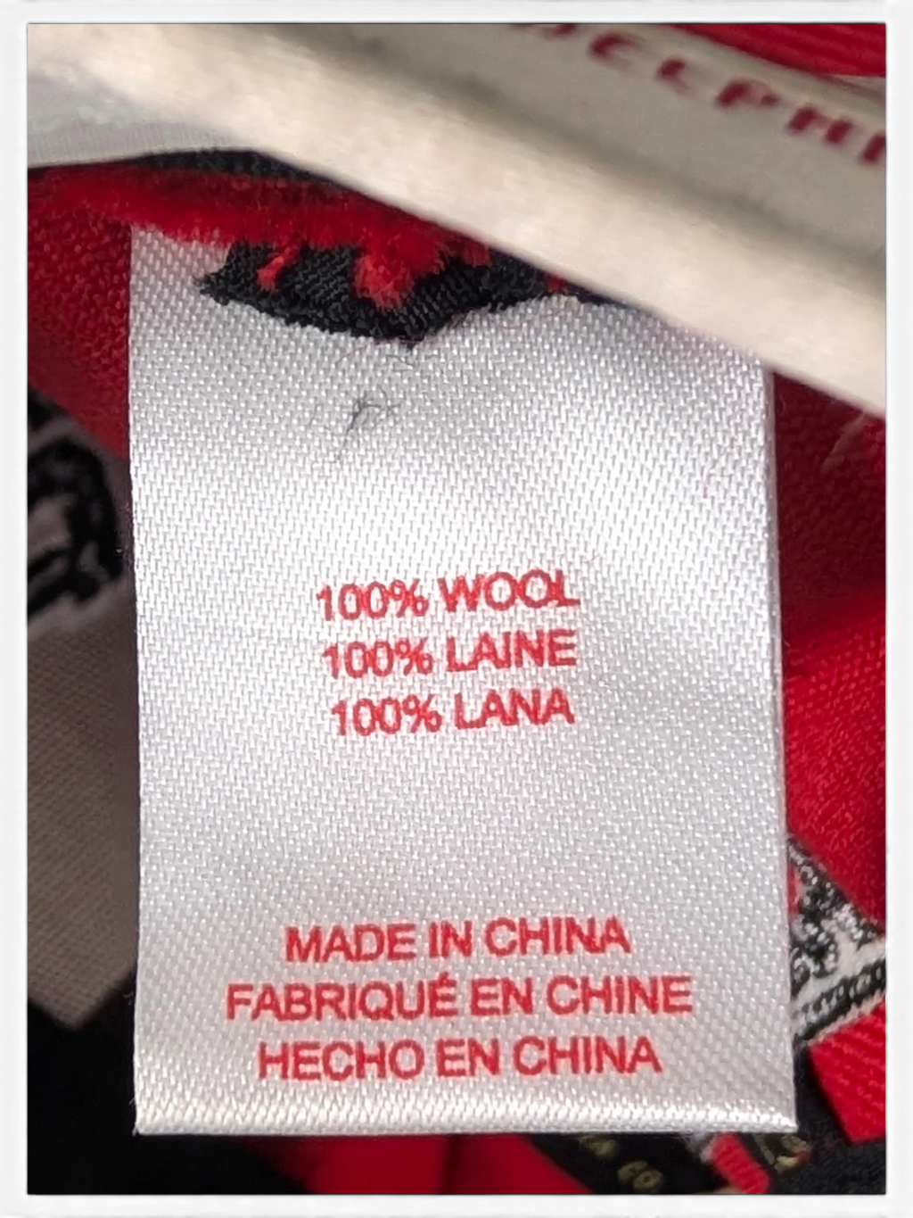 JAKE & IPI Chicago Bulls cap 100 percent wool material tag in red and white