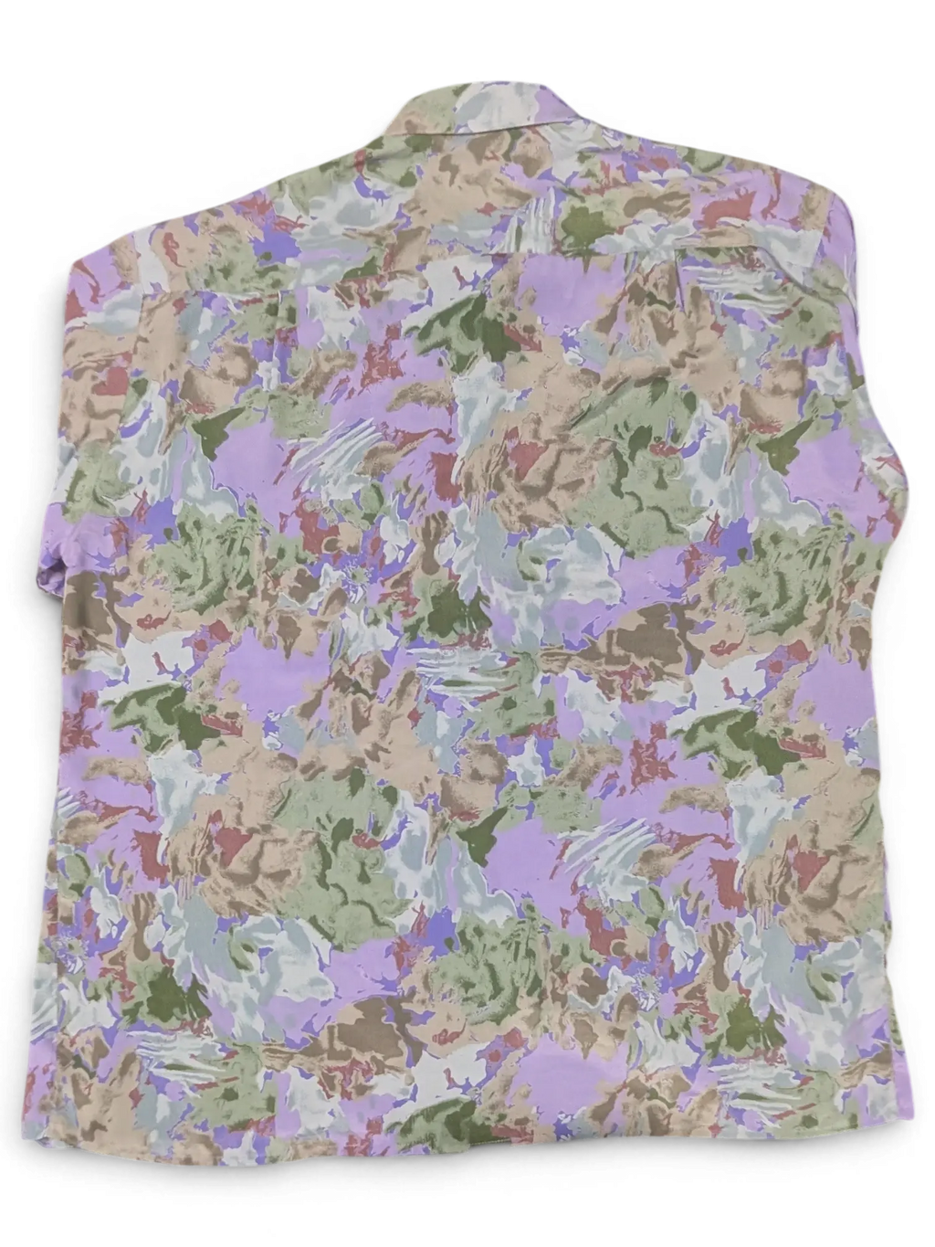 JAKE & IPI Christian Dior long sleeve silk button down shirt featuring a multi-colored abstract floral print.