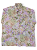 JAKE & IPI Christian Dior long sleeve button down shirt in a multi-colored abstract floral silk print