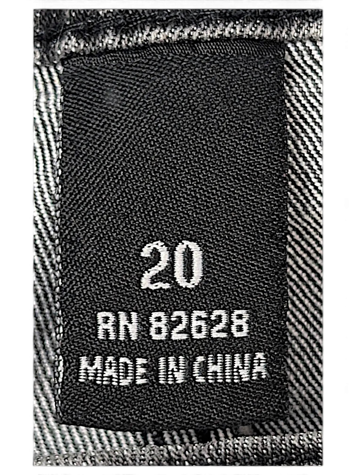 JAKE & IPI SP Classic Y2K jeans size 20 tag detail showing RN 82628 and made in China label