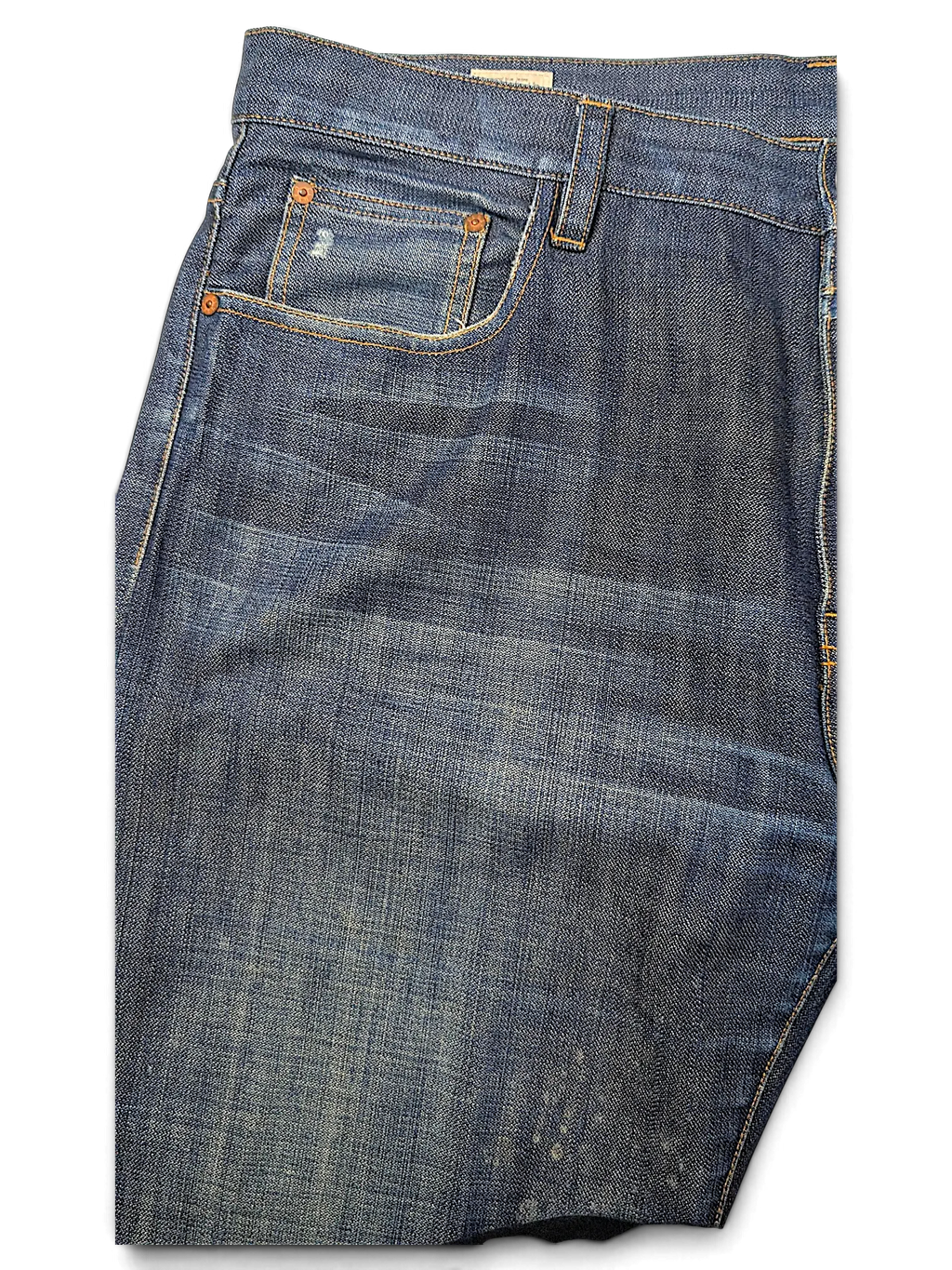 JAKE & IPI Closed blue denim jeans with five-pocket construction and subtle whiskering detail.