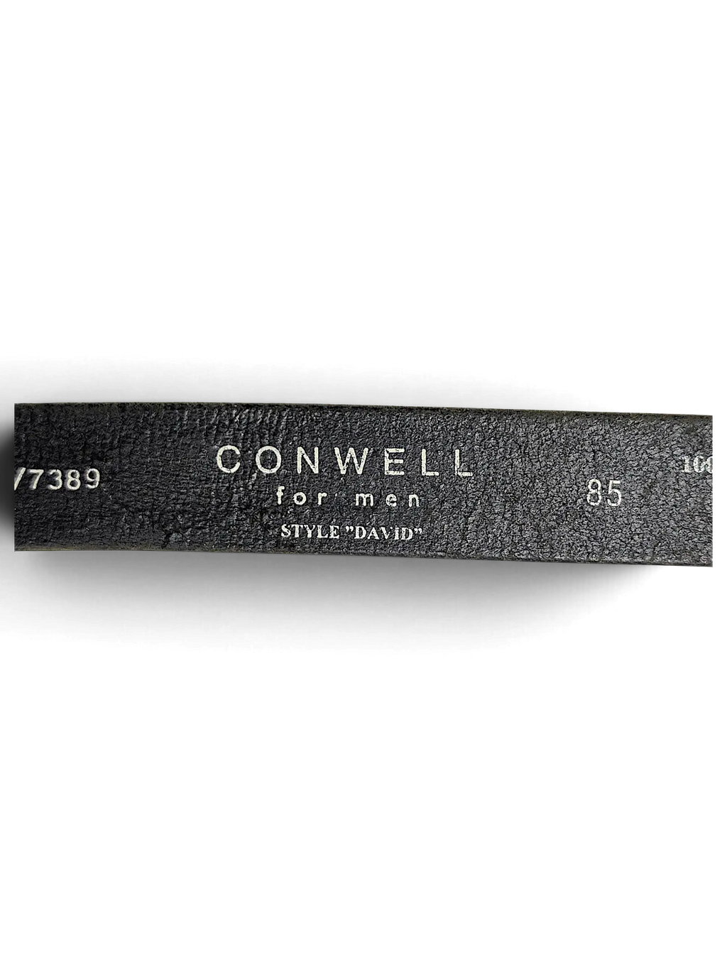JAKE & IPI Conwell David black leather belt interior branding and size 85 detail