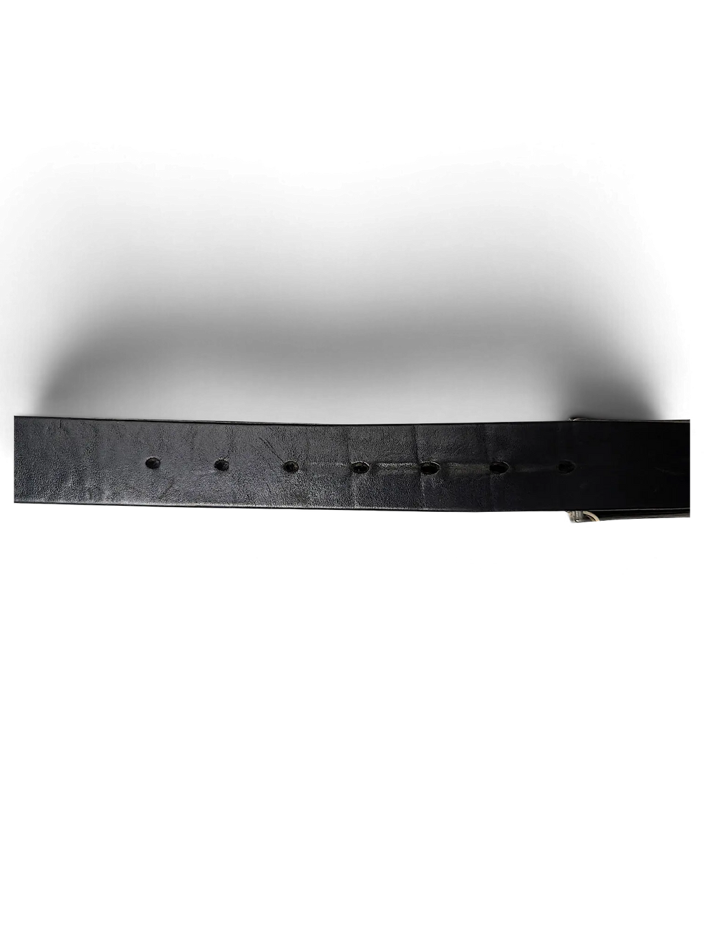 JAKE & IPI Conwell David black leather belt with silver buckle and attached product tag