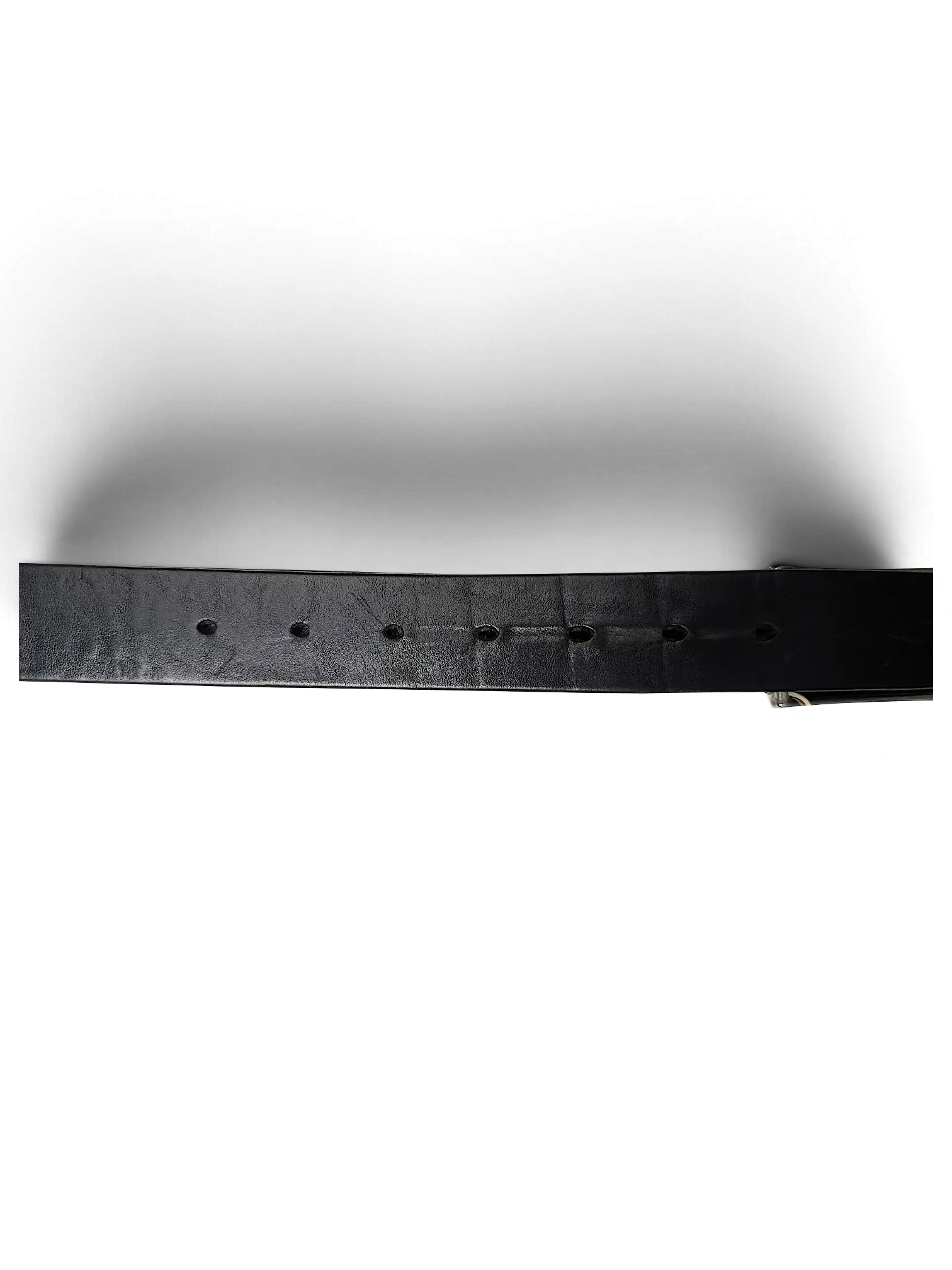 JAKE & IPI Conwell David black leather belt with silver buckle and attached product tag