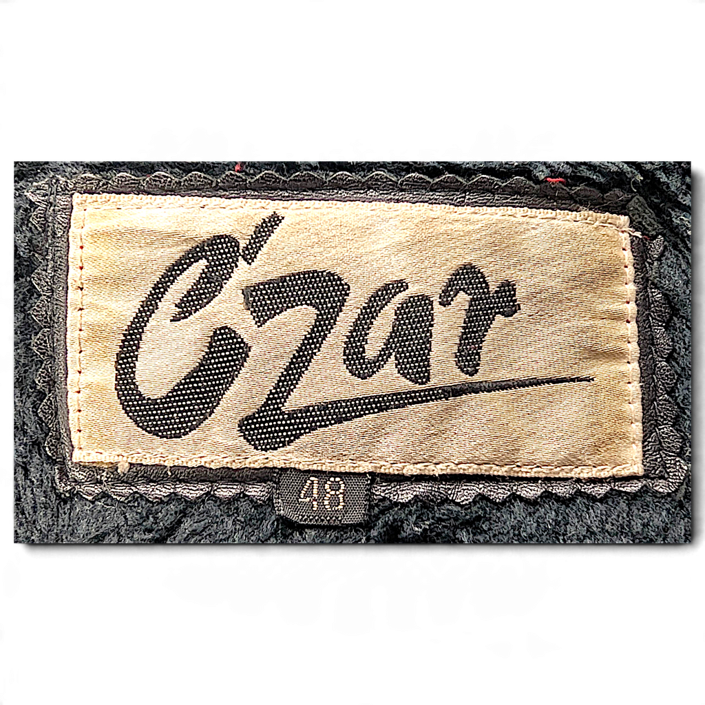 C'Zar Black Genuine Leather Jacket with Removable Plush Liner – 48 – lining and interior detail.