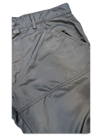 JAKE & IPI dark green cargo pants featuring a button closure, belt loops, and reinforced stitched pockets.
