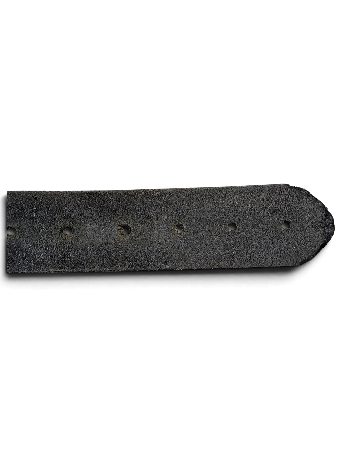 JAKE & IPI dark green leather belt strap with punched holes on a white background