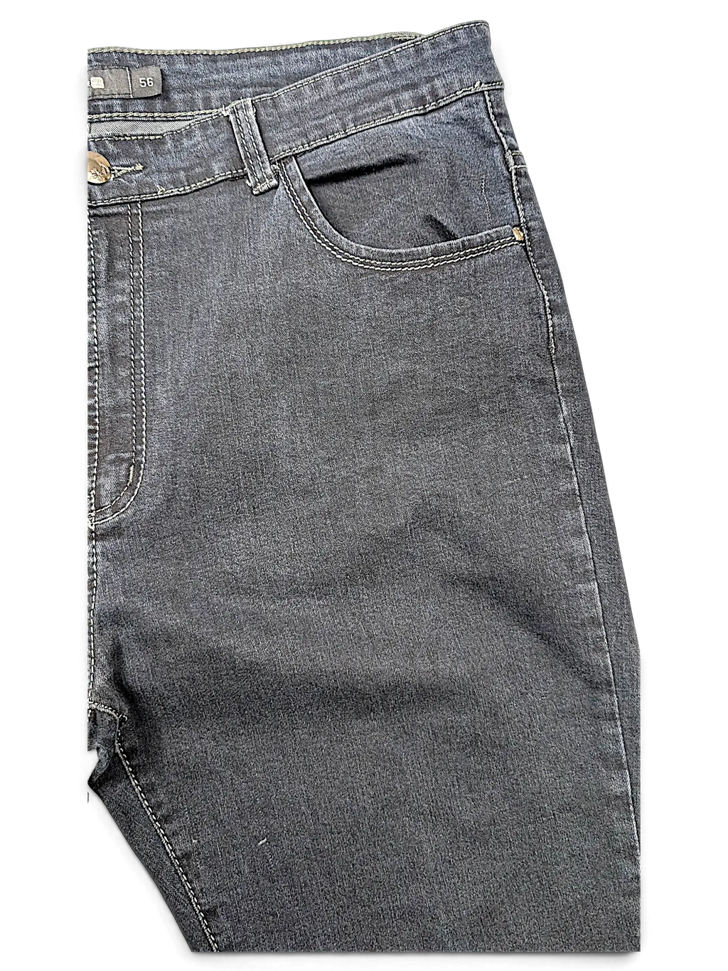 JAKE & IPI Miss Natalie MN Denim Division dark grey jeans with contrast stitching and front pocket detail