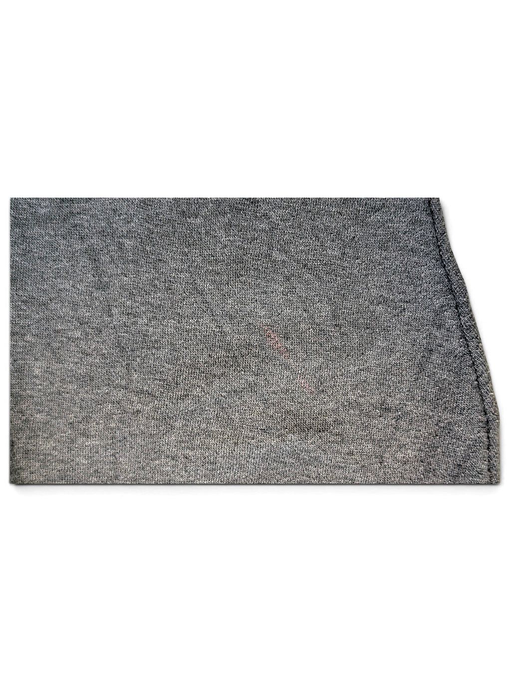 Close-up of JAKE & IPI Pacific & CO College dark grey heathered cotton fabric texture with visible stitching
