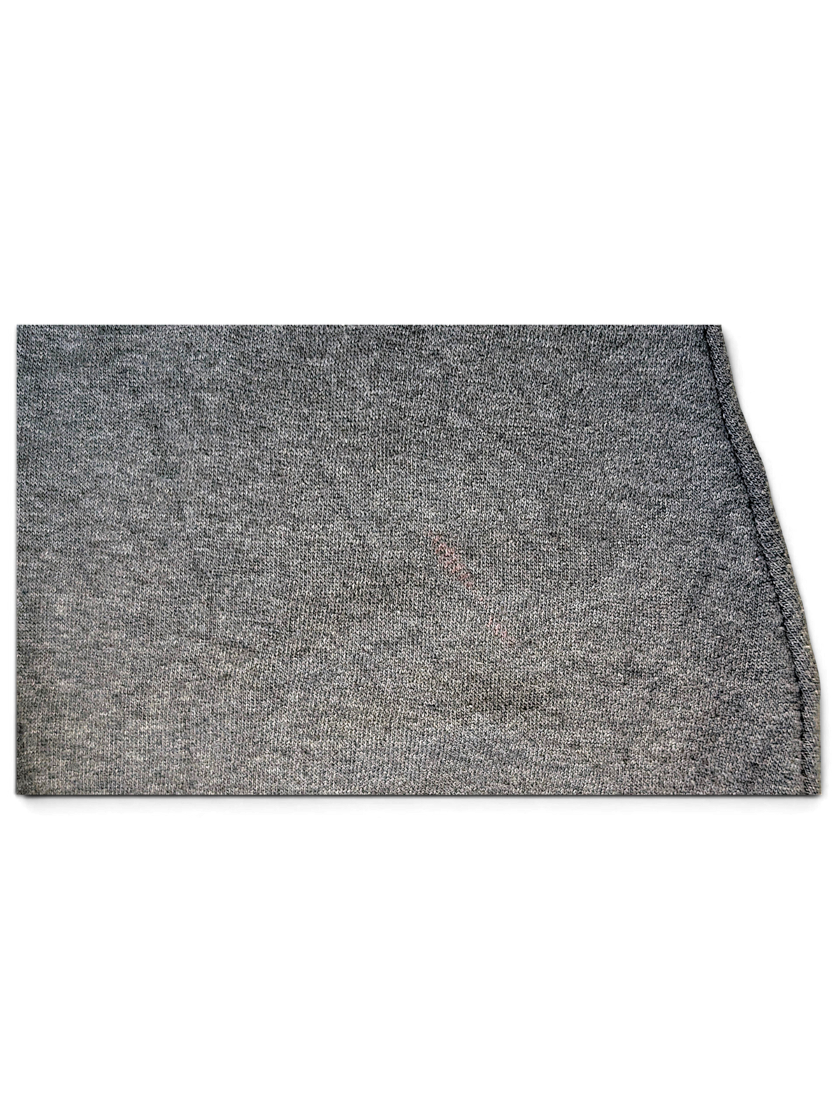 Close-up of JAKE & IPI Pacific & CO College dark grey heathered cotton fabric texture with visible stitching