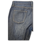 JAKE & IPI dark wash denim jeans featuring a classic five-pocket design and contrast stitching detail.