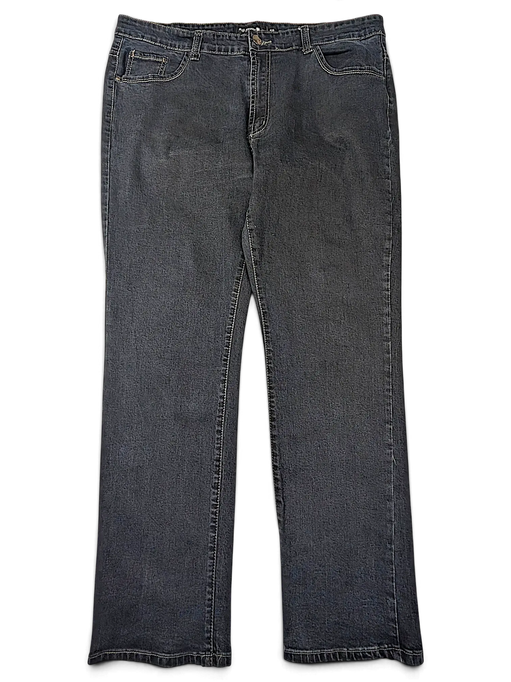JAKE & IPI Miss Natalie MN Denim Division dark wash straight leg jeans with contrast stitching