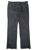 JAKE & IPI Miss Natalie MN Denim Division dark wash straight leg jeans with contrast stitching