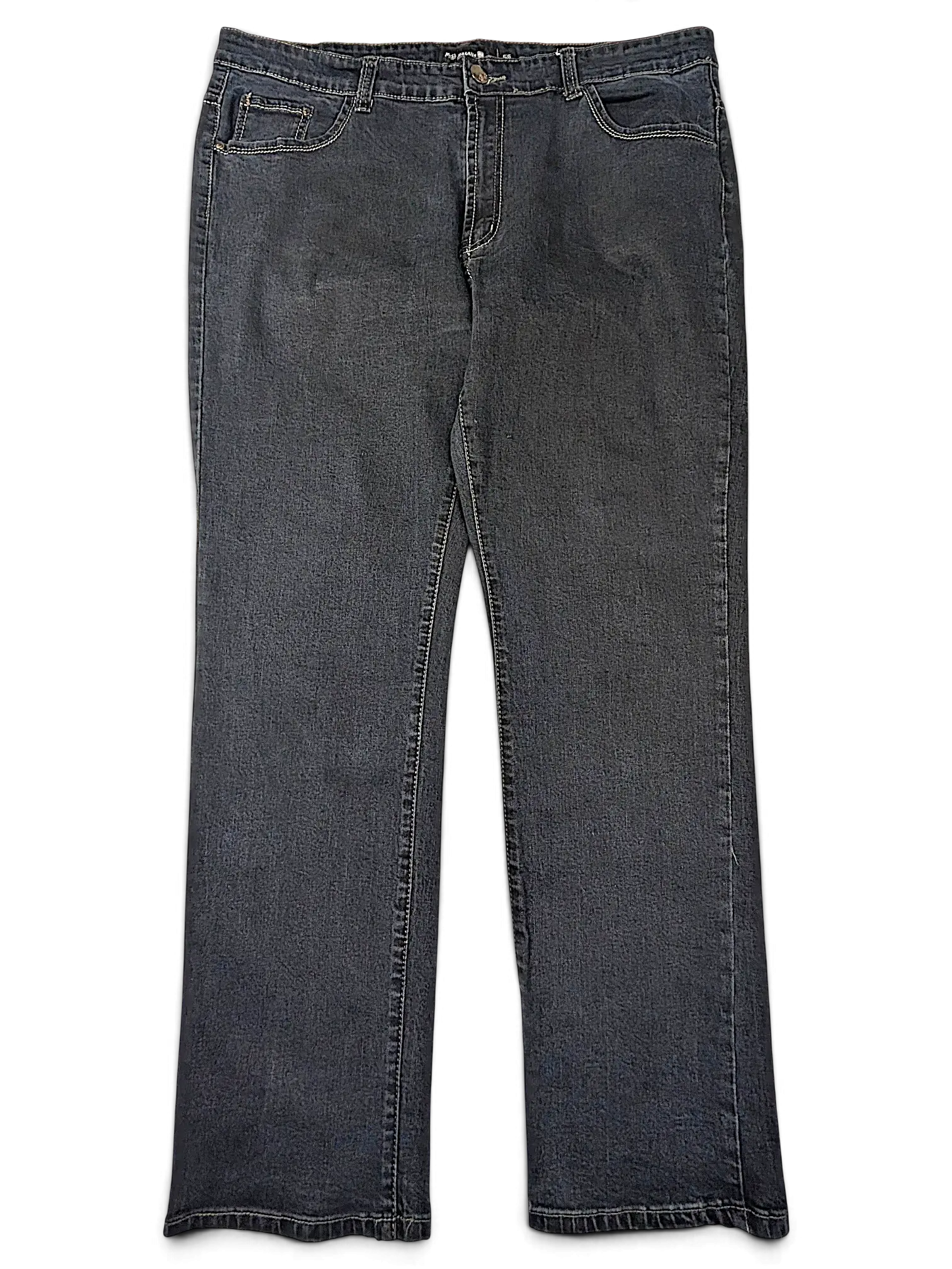 JAKE & IPI Miss Natalie MN Denim Division dark wash straight leg jeans with contrast stitching