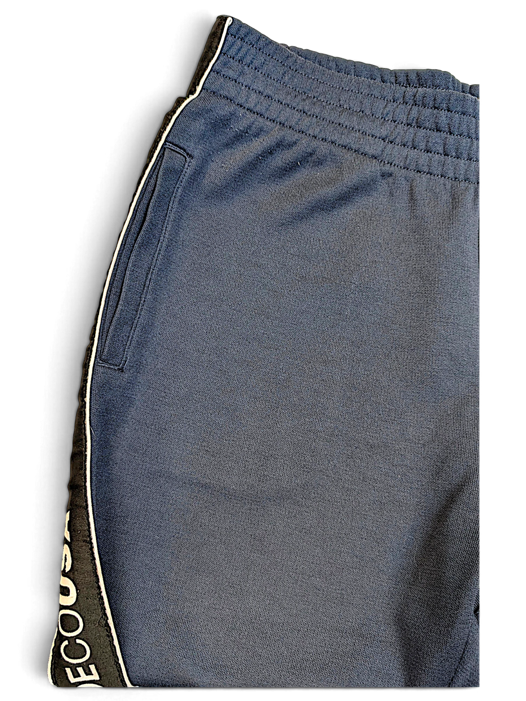 JAKE & IPI pre-owned DC dark grey track pants with branded side logo tape and elasticated waistband