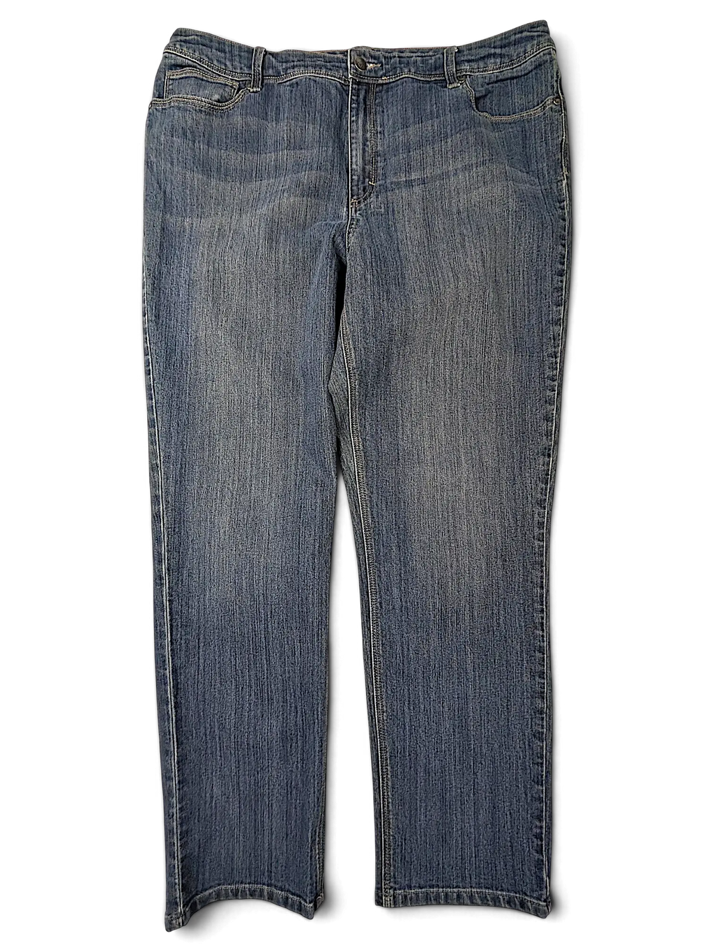 JAKE & IPI Denver Hayes blue denim jeans with a classic straight-leg fit and five-pocket styling.
