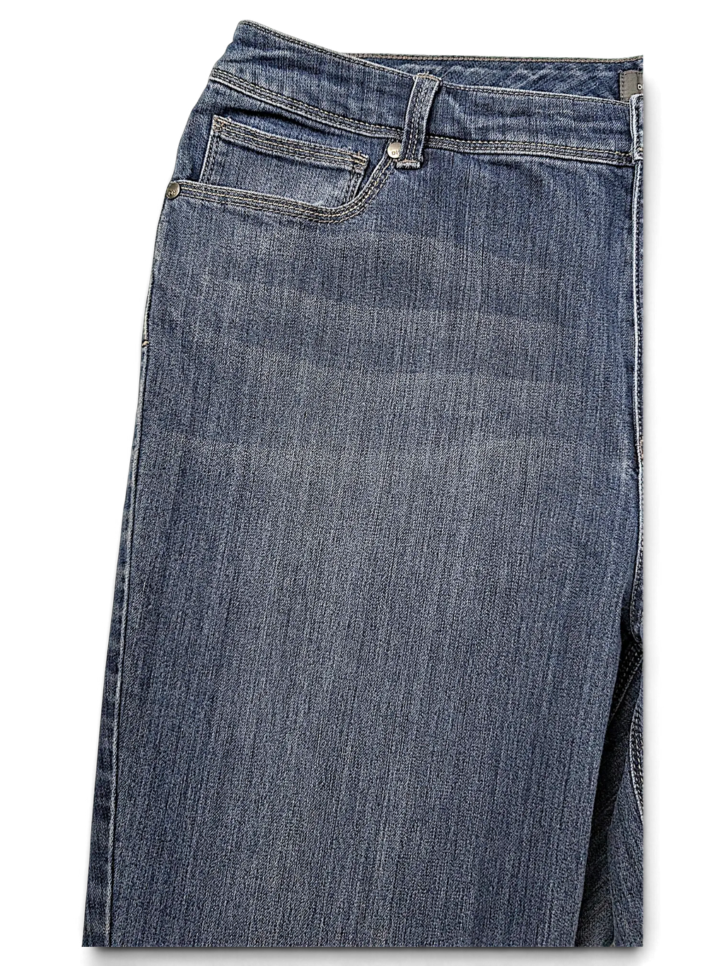 JAKE & IPI Denver Hayes blue denim jeans featuring a classic five-pocket design and subtle whiskering detail.